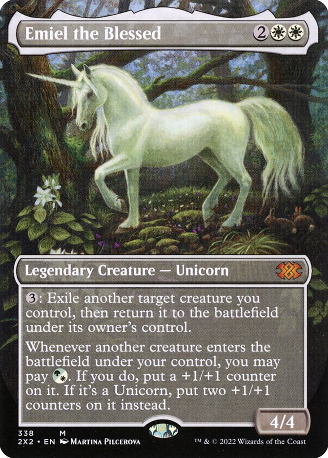 Emiel the Blessed 338/331 (Double Masters 2022)  - Borderless Foil | Good Games Modbury
