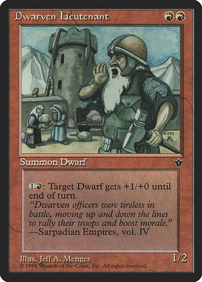 Dwarven Lieutenant 52/187 (Fallen Empires)  | Good Games Modbury