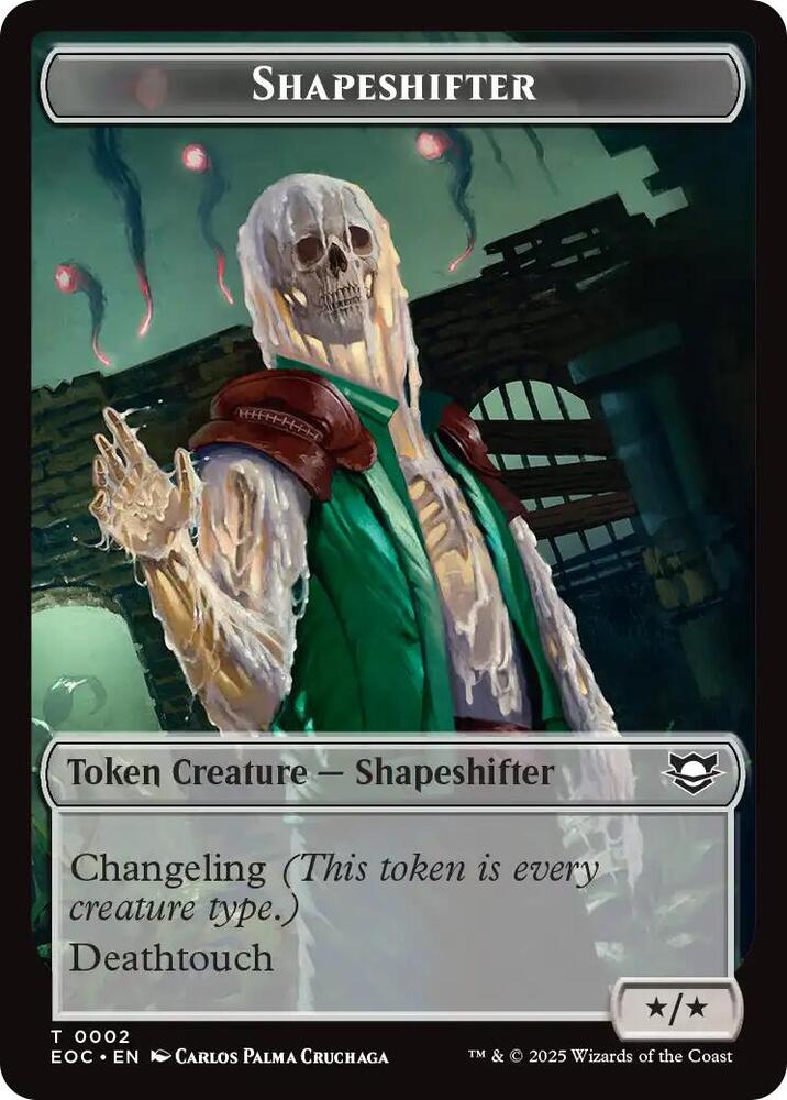 Shapeshifter Golem 0013 Double Sided Token 2 // 13 (Commander: Edge of Eternities)  - Foil | Good Games Modbury