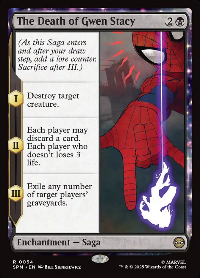 The Death of Gwen Stacy 54/198 (Marvel's Spider-Man)  - Foil | Good Games Modbury