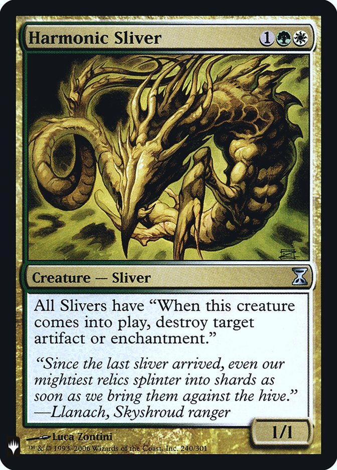 Harmonic Sliver TSP-240/5075 (The List Reprints)  - Foil | Good Games Modbury