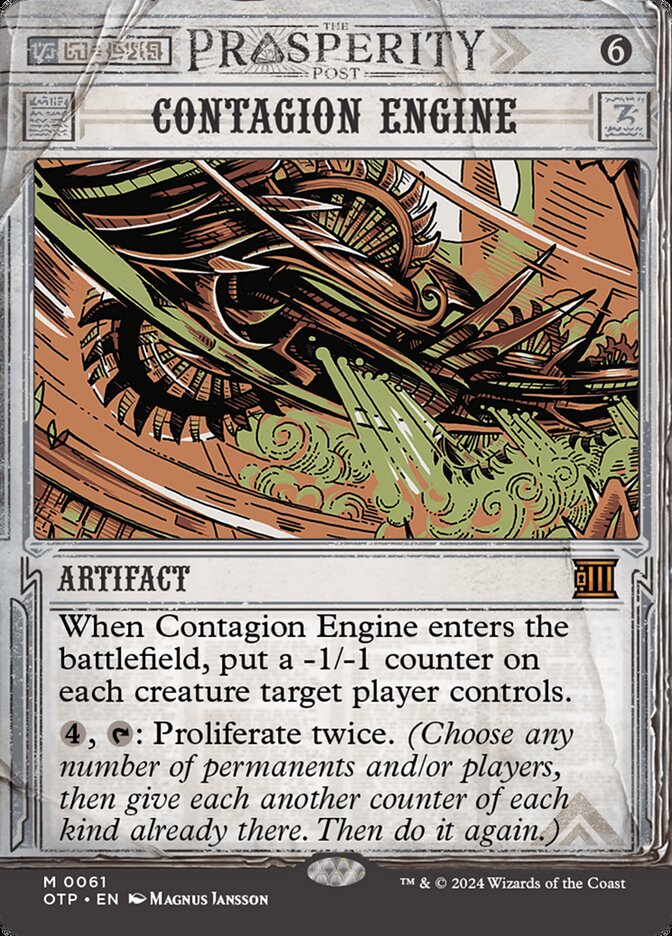 Contagion Engine 61 (Outlaws of Thunder Junction: Breaking News)  - Showcase Foil | Good Games Modbury