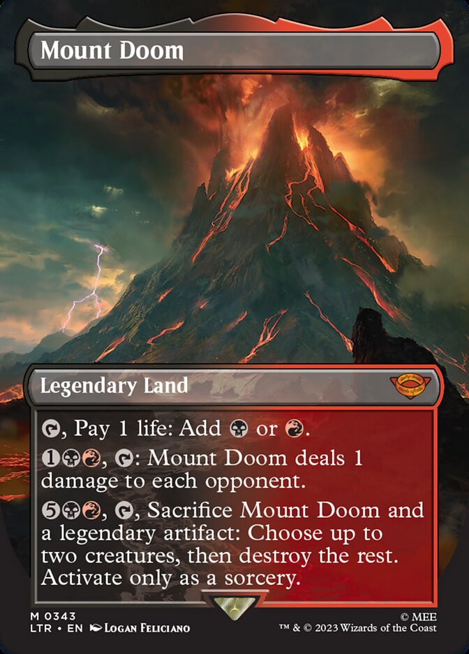 Mount Doom Borderless 343 (Universes Beyond: The Lord of the Rings: Tales of Middle-earth)  - Borderless | Good Games Modbury