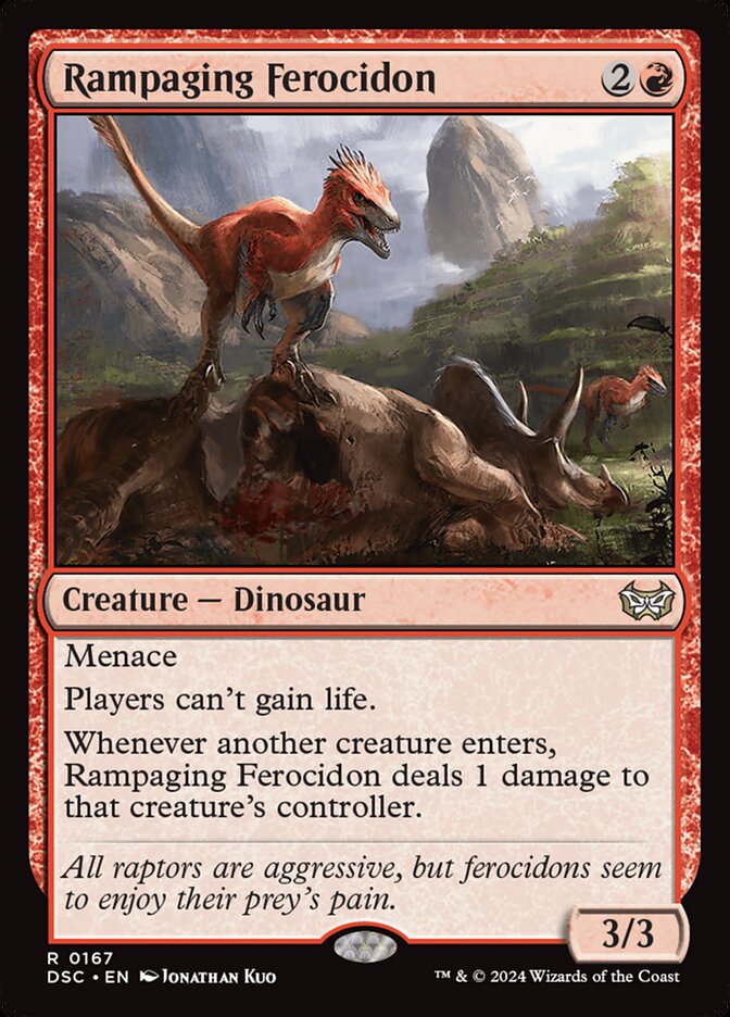 Rampaging Ferocidon 167/40 (Commander: Duskmourn: House of Horror)  | Good Games Modbury