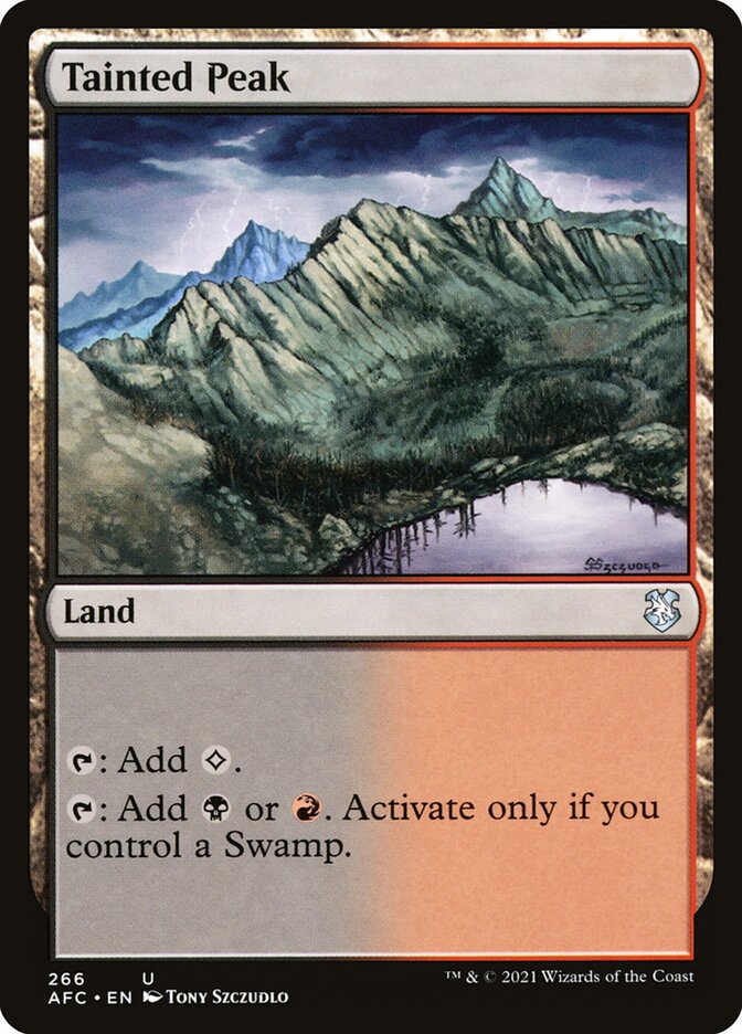 Tainted Peak 266/62 (Commander: Adventures in the Forgotten Realms)  | Good Games Modbury