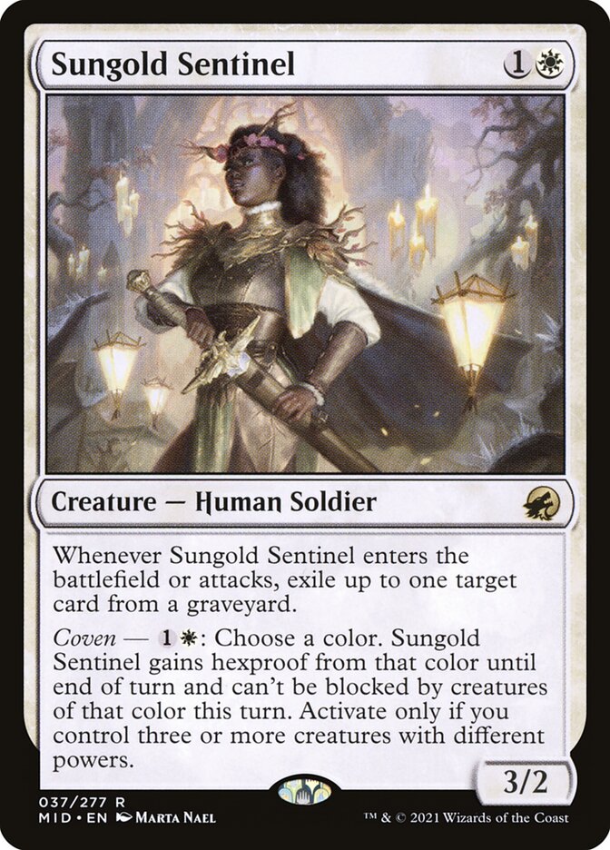 Sungold Sentinel 37/277 (Innistrad: Midnight Hunt)  - Foil | Good Games Modbury