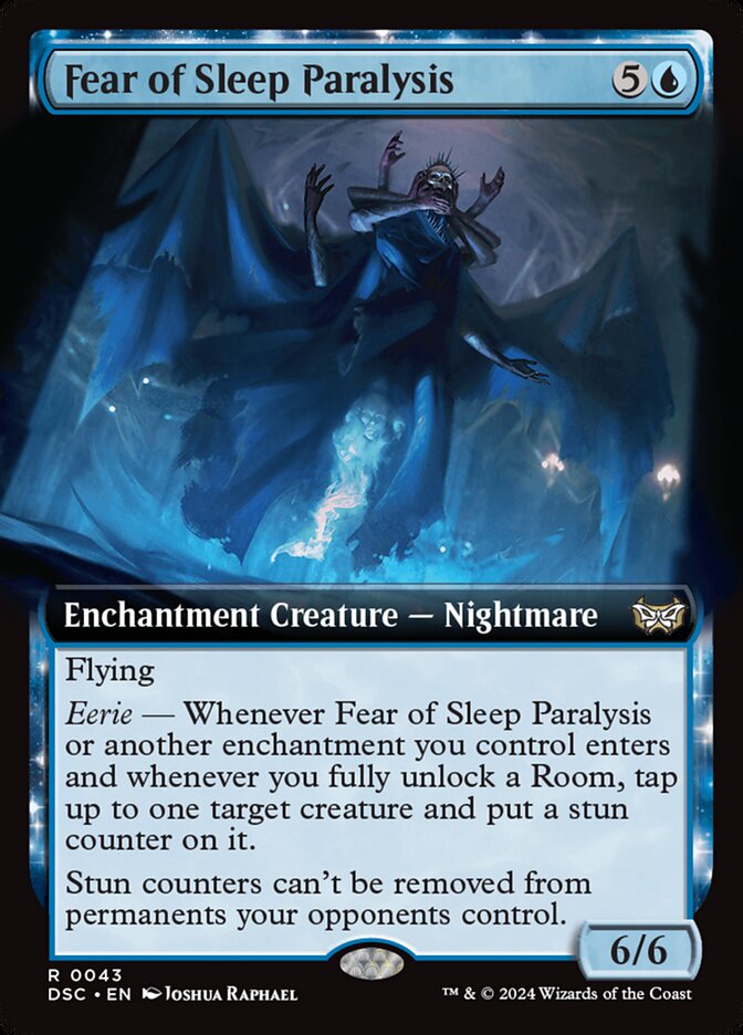 Fear of Sleep Paralysis 43/40 (Commander: Duskmourn: House of Horror)  - Extended Art | Good Games Modbury