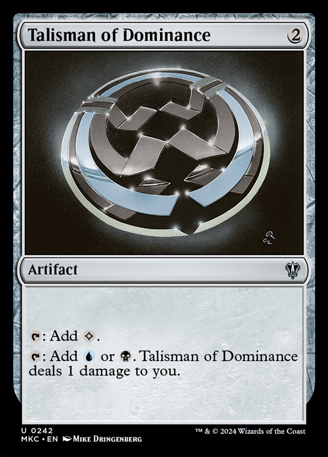 Talisman of Dominance 242/311 (Commander: Murders at Karlov Manor)  | Good Games Modbury