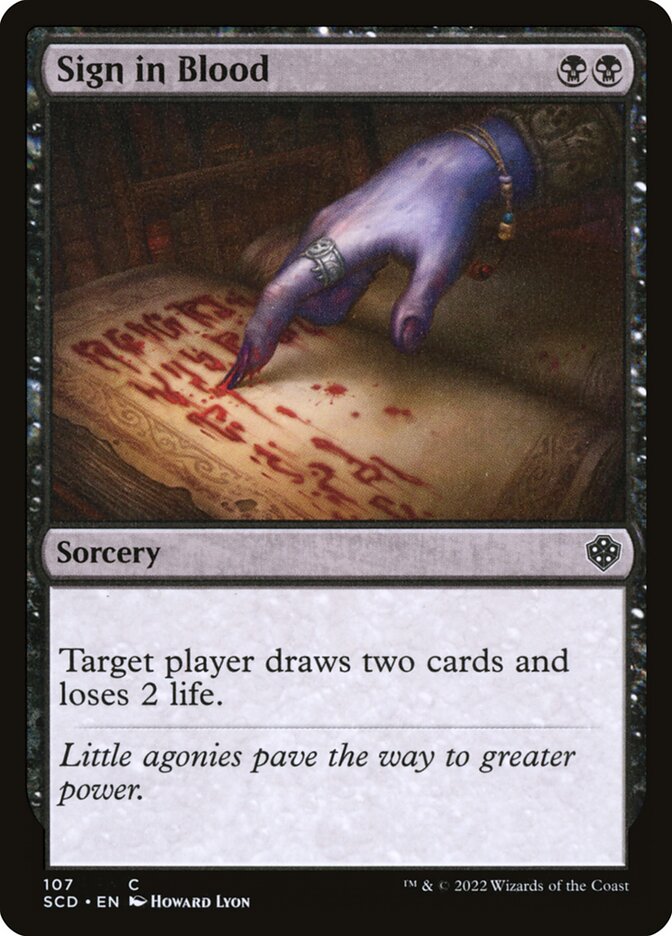 Sign in Blood 107/352 (Starter Commander Decks)  | Good Games Modbury