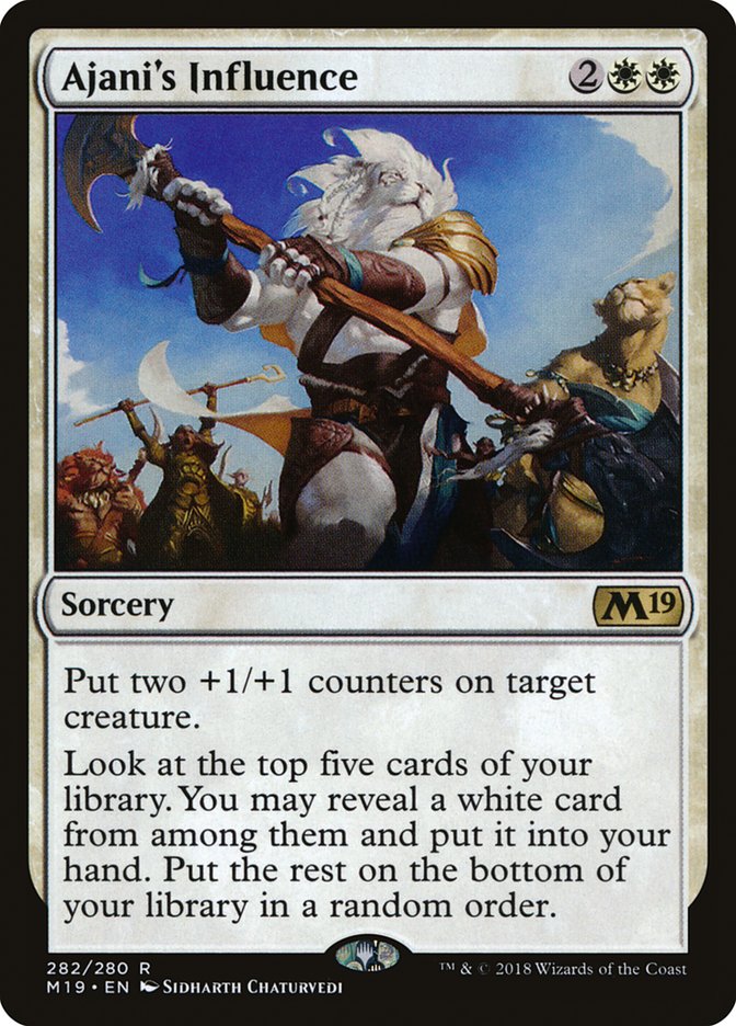 Ajani's Influence 282/280 (Core Set 2019)  | Good Games Modbury