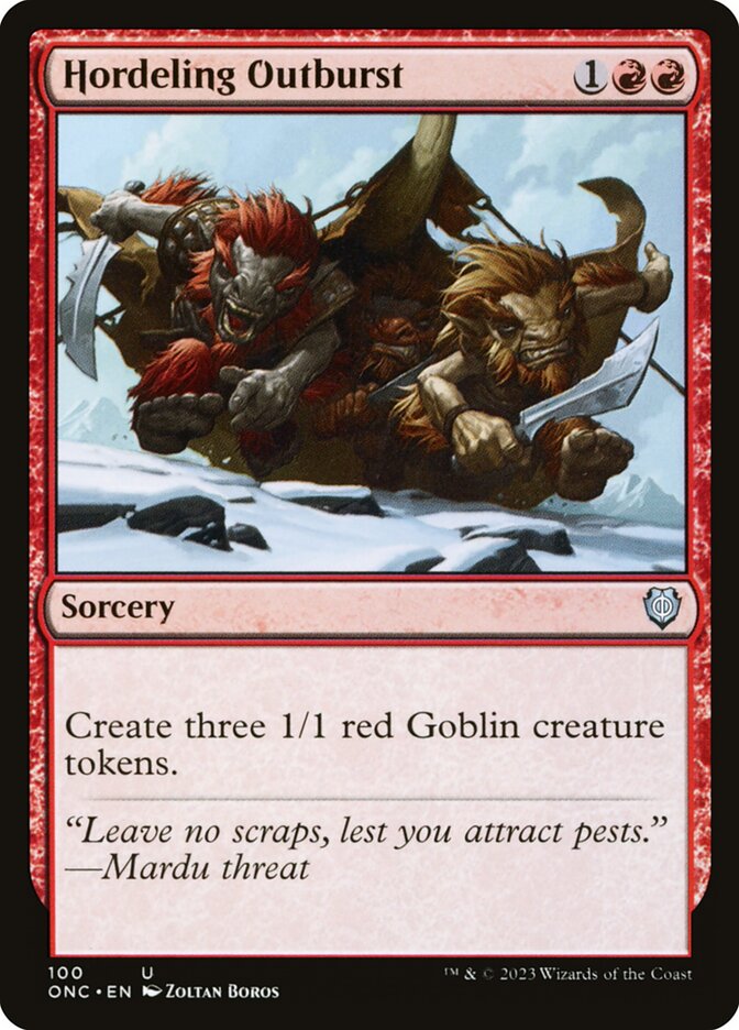Hordeling Outburst 100/28 (Commander: Phyrexia: All Will Be One)  | Good Games Modbury