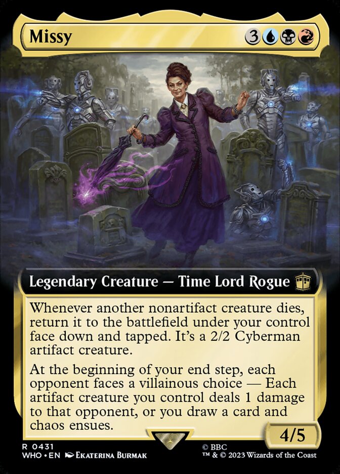 Missy 431/331 (Universes Beyond: Doctor Who)  - Extended Art Foil | Good Games Modbury