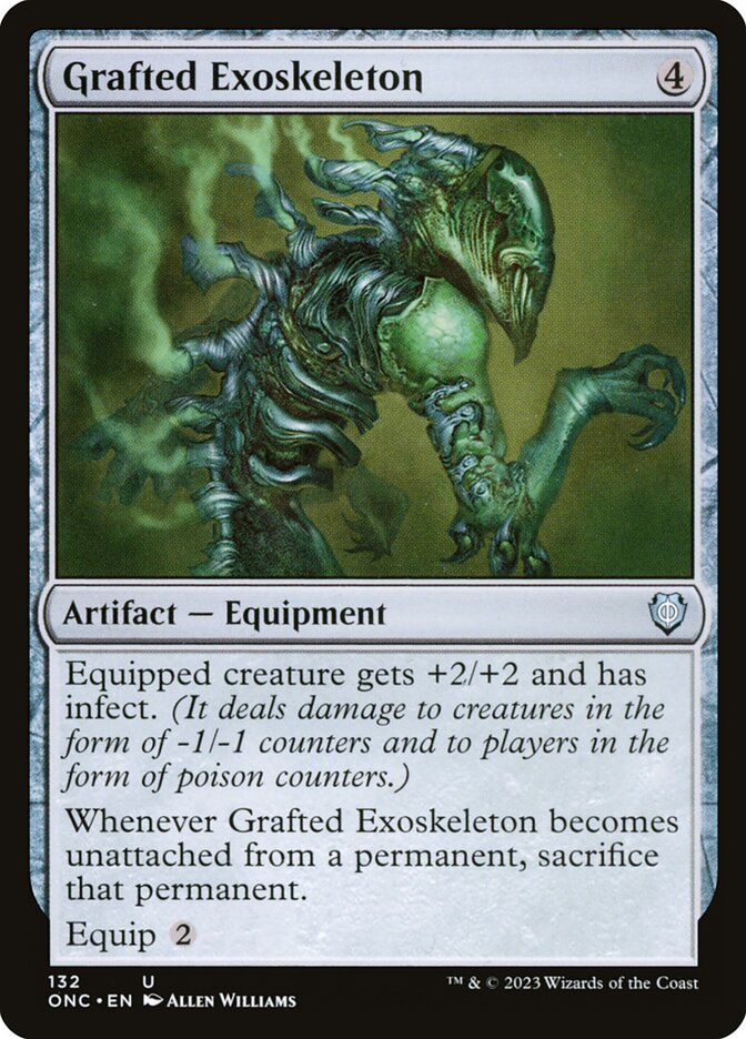 Grafted Exoskeleton 132 (Commander: Phyrexia: All Will Be One)  | Good Games Modbury