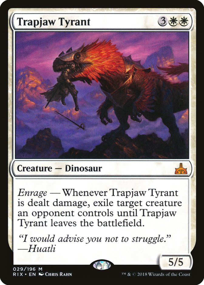 Trapjaw Tyrant 29/196 (Rivals of Ixalan)  - Foil | Good Games Modbury