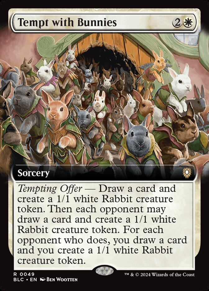Tempt with Bunnies 49 (Commander: Bloomburrow)  - Extended Art | Good Games Modbury