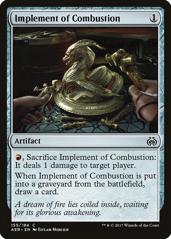 Implement of Combustion 155/184 (Aether Revolt)  - Foil | Good Games Modbury