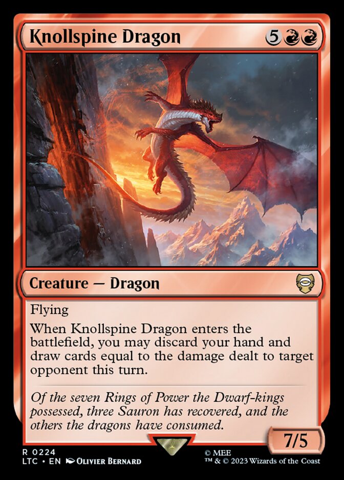 Knollspine Dragon 224 (Commander: The Lord of the Rings: Tales of Middle-earth)  | Good Games Modbury