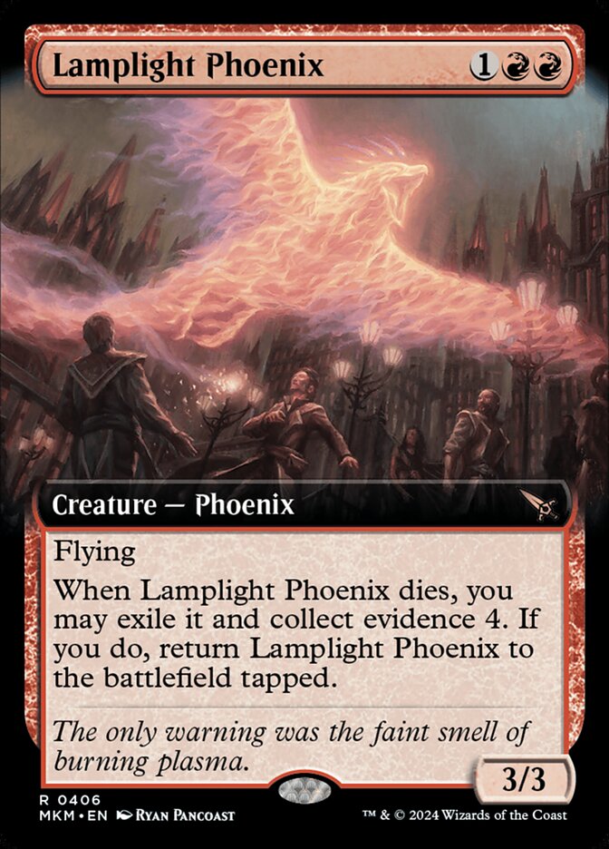 Lamplight Phoenix 406/286 (Murders at Karlov Manor)  - Extended Art Foil | Good Games Modbury