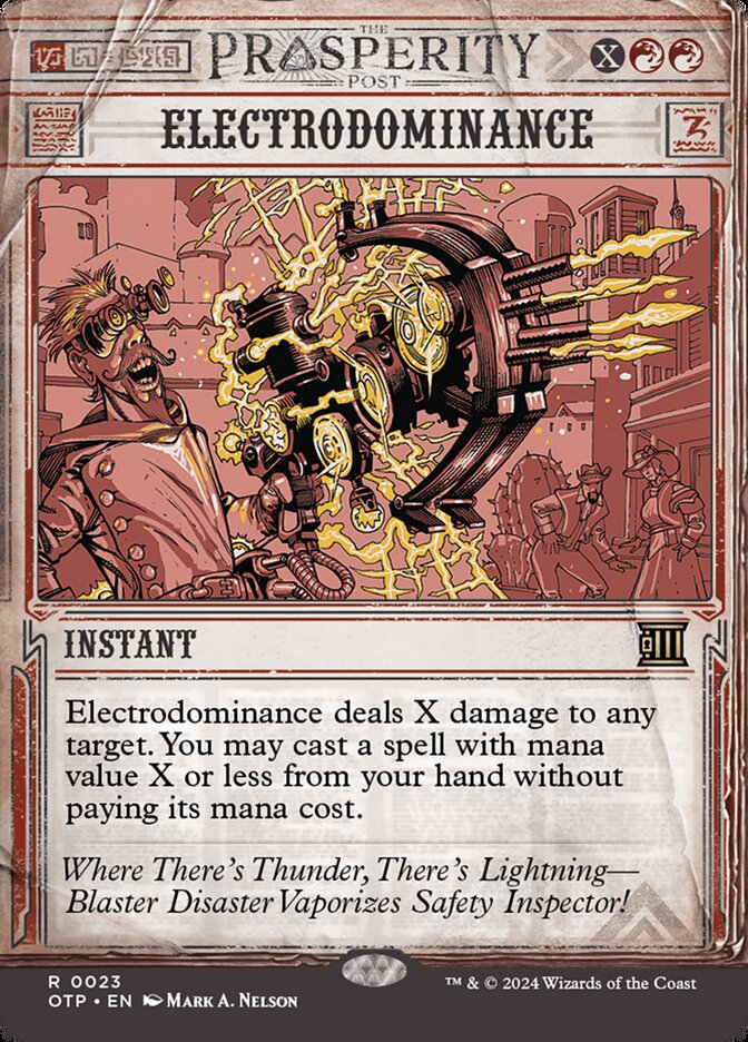 Electrodominance 23 (Outlaws of Thunder Junction: Breaking News)  - Showcase Foil | Good Games Modbury