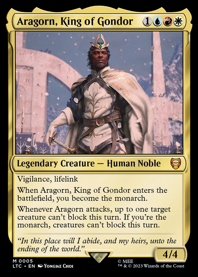 Aragorn, King of Gondor 5 (Commander: The Lord of the Rings: Tales of Middle-earth)  - Foil | Good Games Modbury