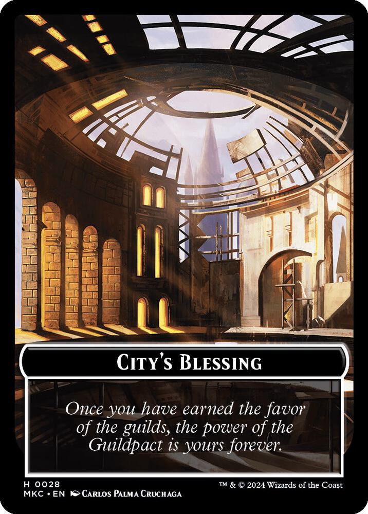Citys Blessing Human Soldier Double Sided Token 28 // 2 (Commander: Murders at Karlov Manor)  | Good Games Modbury