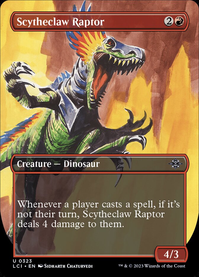 Scytheclaw Raptor 323 (The Lost Caverns of Ixalan)  - Borderless Foil | Good Games Modbury