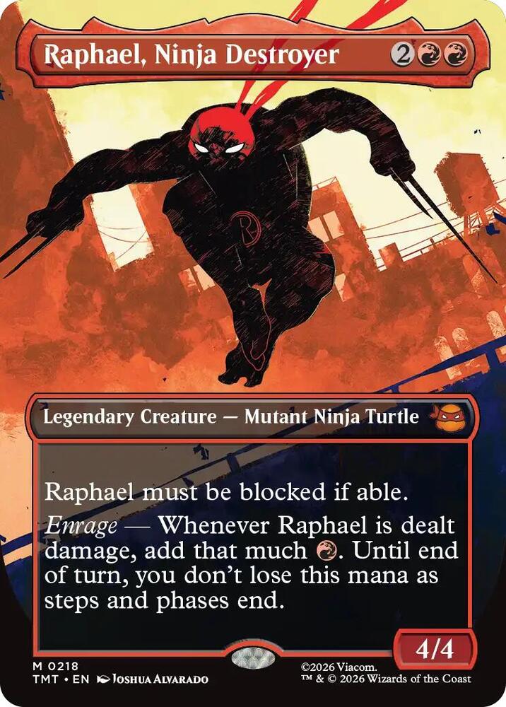 Raphael, Ninja Destroyer 218 (Teenage Mutant Ninja Turtles)  - Borderless Foil | Good Games Modbury