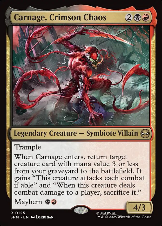 Carnage Crimson Chaos 125 (Marvel's Spider-Man)  - Foil | Good Games Modbury