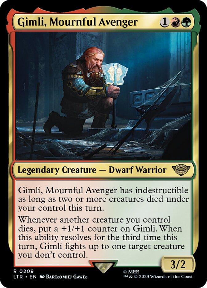 Gimli, Mournful Avenger 209/281 (Universes Beyond: The Lord of the Rings: Tales of Middle-earth)  - Foil | Good Games Modbury