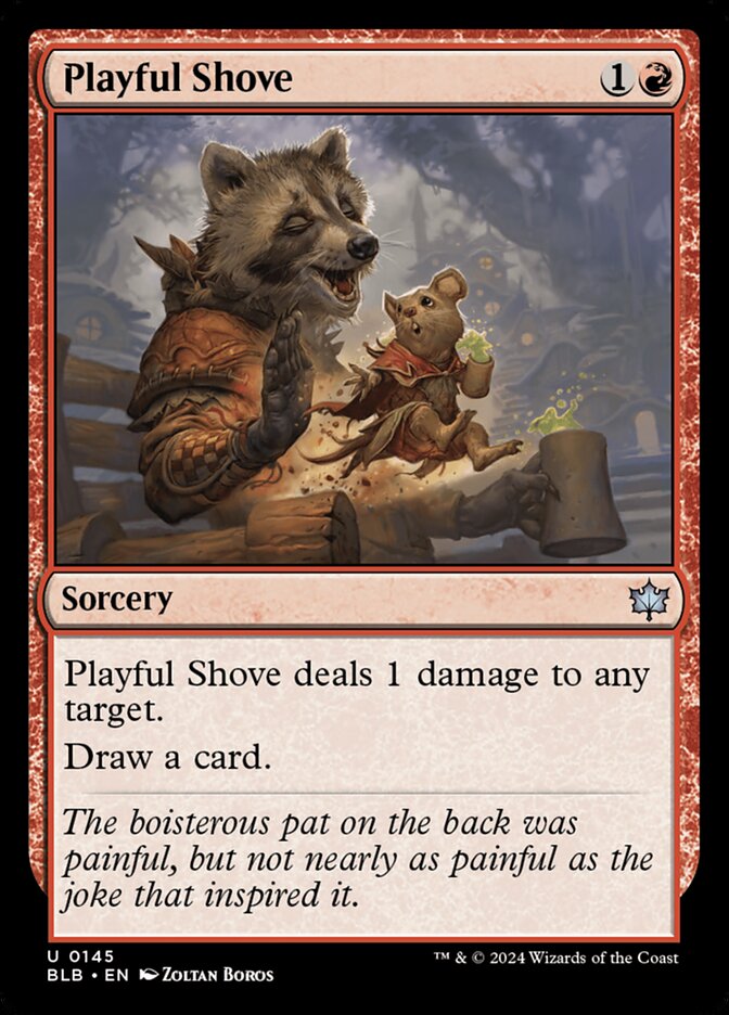 Playful Shove 145 (Bloomburrow)  - Foil | Good Games Modbury