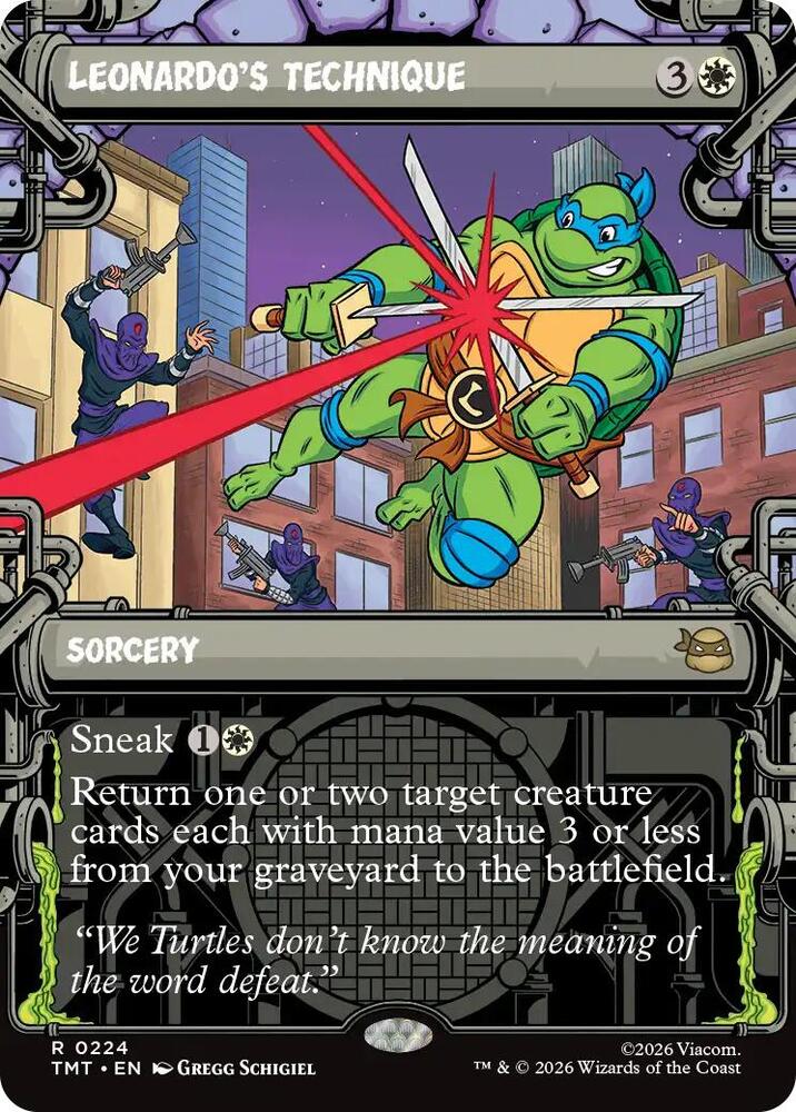 Leonardo's Technique 224/190 (Teenage Mutant Ninja Turtles)  - Showcase Foil | Good Games Modbury