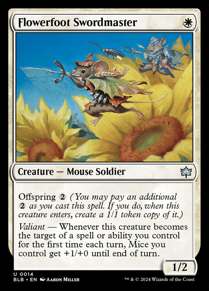 Flowerfoot Swordmaster 14 (Bloomburrow)  - Foil | Good Games Modbury