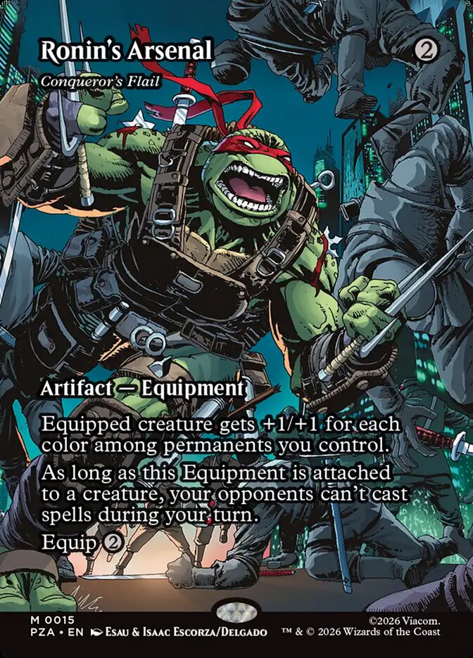 Ronin's Arsenal Conqueror's Flail 15 (Teenage Mutant Ninja Turtles Source Material)  - Borderless Foil | Good Games Modbury