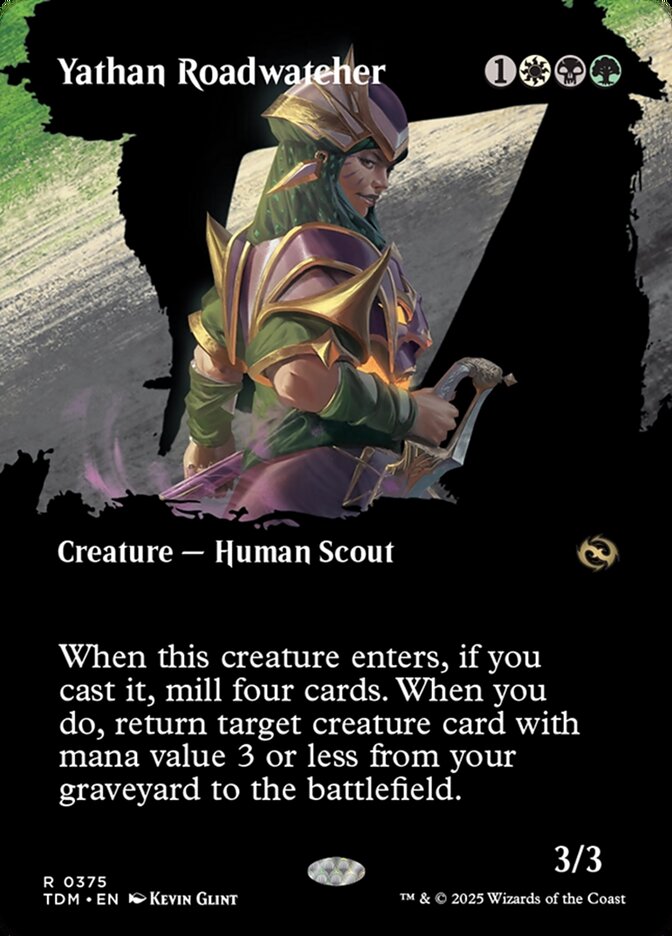 Yathan Roadwatcher 375/291 (Tarkir: Dragonstorm)  - Borderless | Good Games Modbury