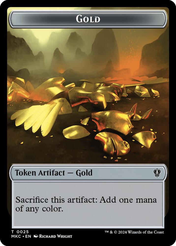 Gold Lightning Rager Double Sided Token 25 // 13 (Commander: Murders at Karlov Manor)  | Good Games Modbury