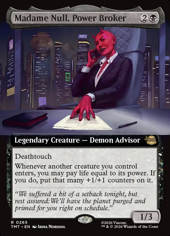 Madame Null, Power Broker 265 (Teenage Mutant Ninja Turtles)  - Extended Art Foil | Good Games Modbury