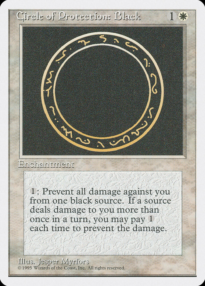 Circle of Protection: Black 14/378 (Fourth Edition)  | Good Games Modbury