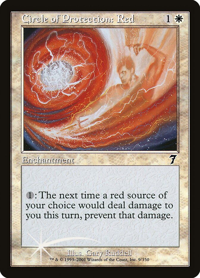 Circle of Protection: Red 9★/350 (7th Edition)  - Foil | Good Games Modbury