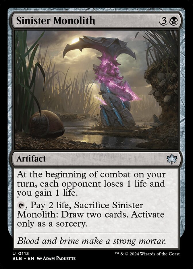 Sinister Monolith 113/281 (Bloomburrow)  - Foil | Good Games Modbury