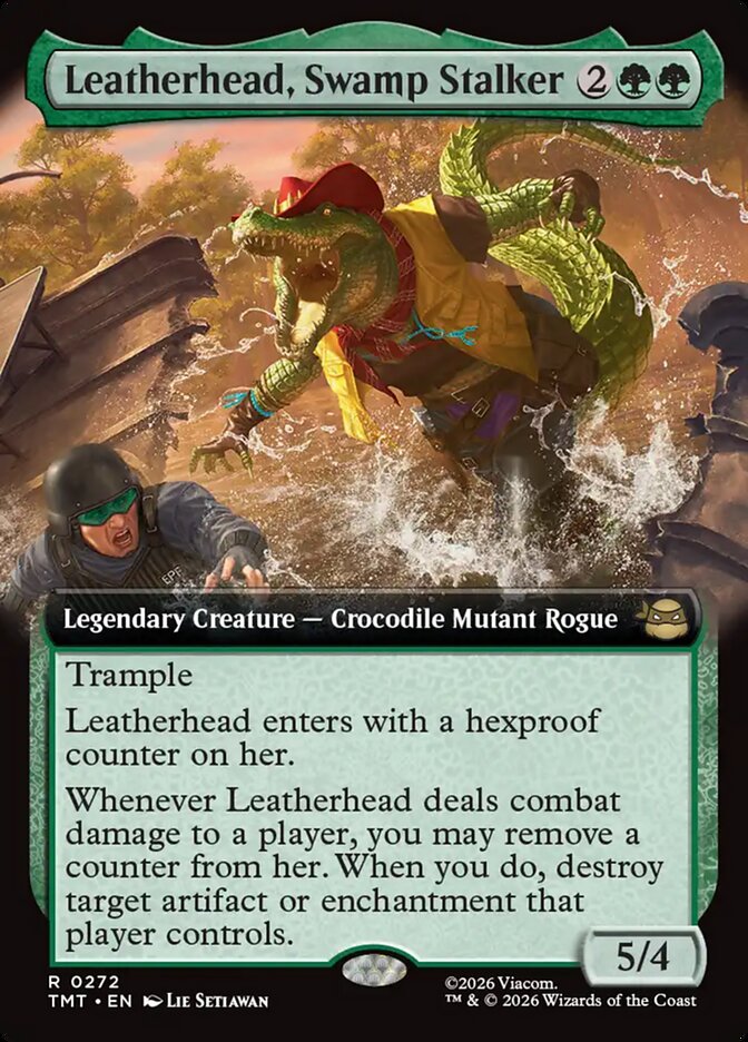 Leatherhead Swamp Stalker Extended Art 272 (Teenage Mutant Ninja Turtles)  - Extended Art Foil | Good Games Modbury