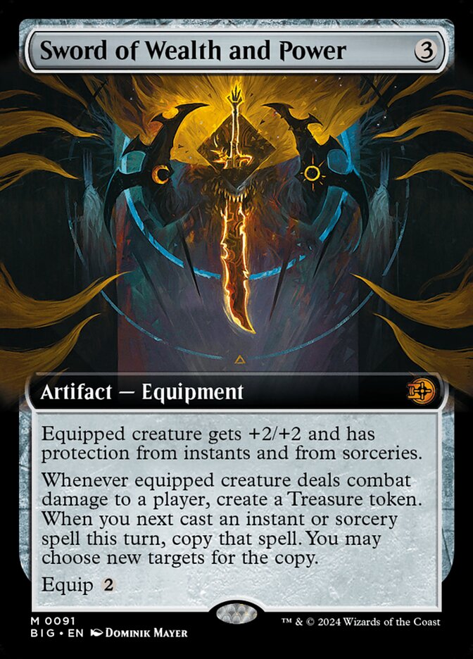Sword of Wealth and Power 91/30 (Outlaws of Thunder Junction: The Big Score)  - Extended Art Foil | Good Games Modbury