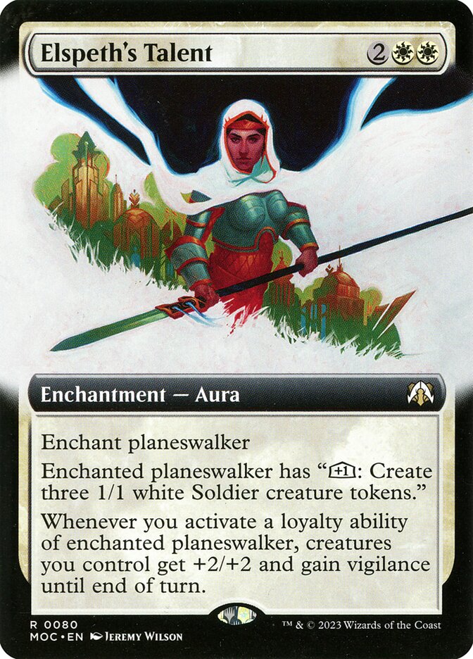 Elspeth's Talent 80/444 (Commander: March of the Machine)  - Extended Art Foil | Good Games Modbury