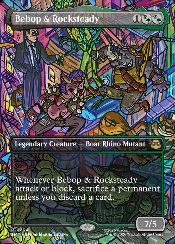 Bebop & Rocksteady 204/190 (Teenage Mutant Ninja Turtles)  - Borderless Foil | Good Games Modbury