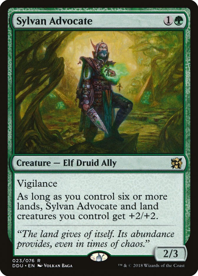Sylvan Advocate 23 (Duel Decks: Elves vs. Inventors)  | Good Games Modbury