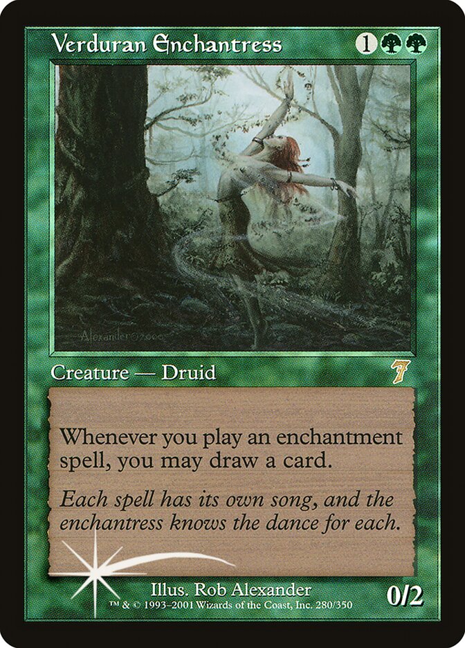 Verduran Enchantress 280★/350 (7th Edition)  - Foil | Good Games Modbury