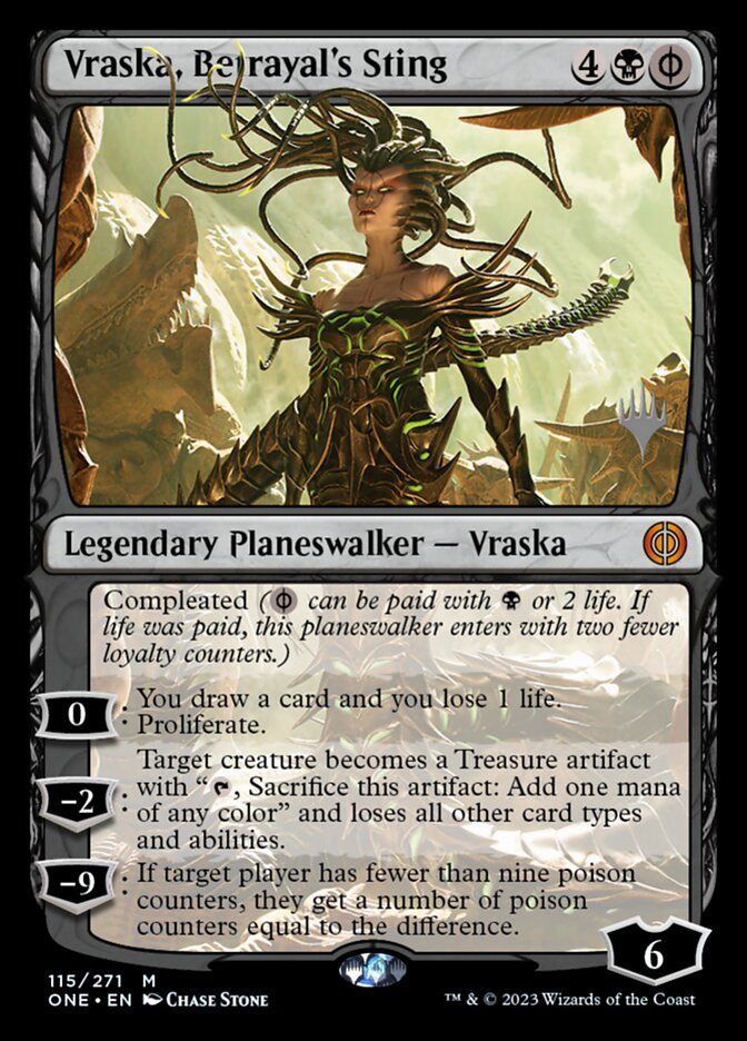 Vraska, Betrayal's Sting 115 (Promo Pack: Phyrexia: All Will Be One)  | Good Games Modbury