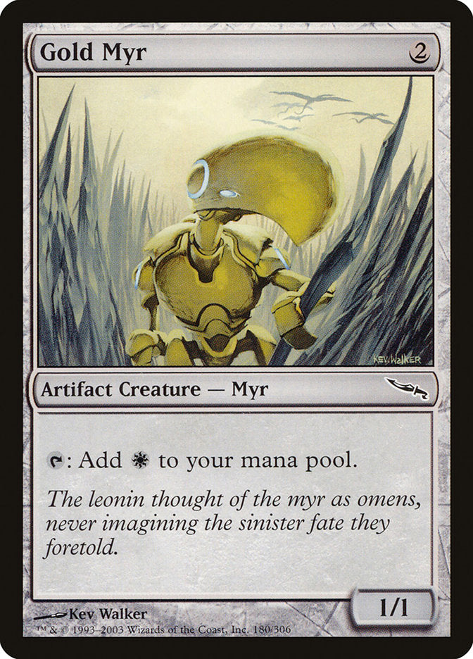 Gold Myr 180/306 (Mirrodin)  - Foil | Good Games Modbury