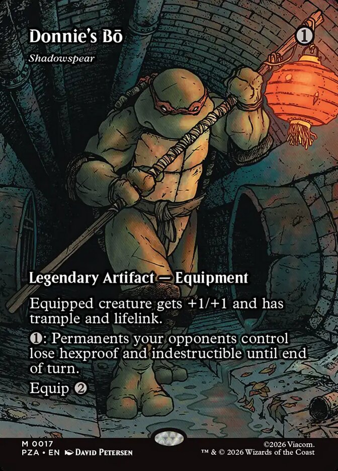 Donnies' Bō Shadowspear 17 (Teenage Mutant Ninja Turtles Source Material)  - Borderless Foil | Good Games Modbury