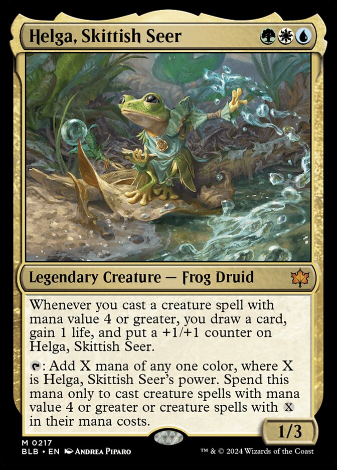 Helga, Skittish Seer 217 (Bloomburrow)  - Foil | Good Games Modbury