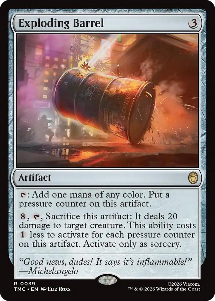 Exploding Barrel 39/0 (Commander: Teenage Mutant Ninja Turtles)  - Surge Foil | Good Games Modbury